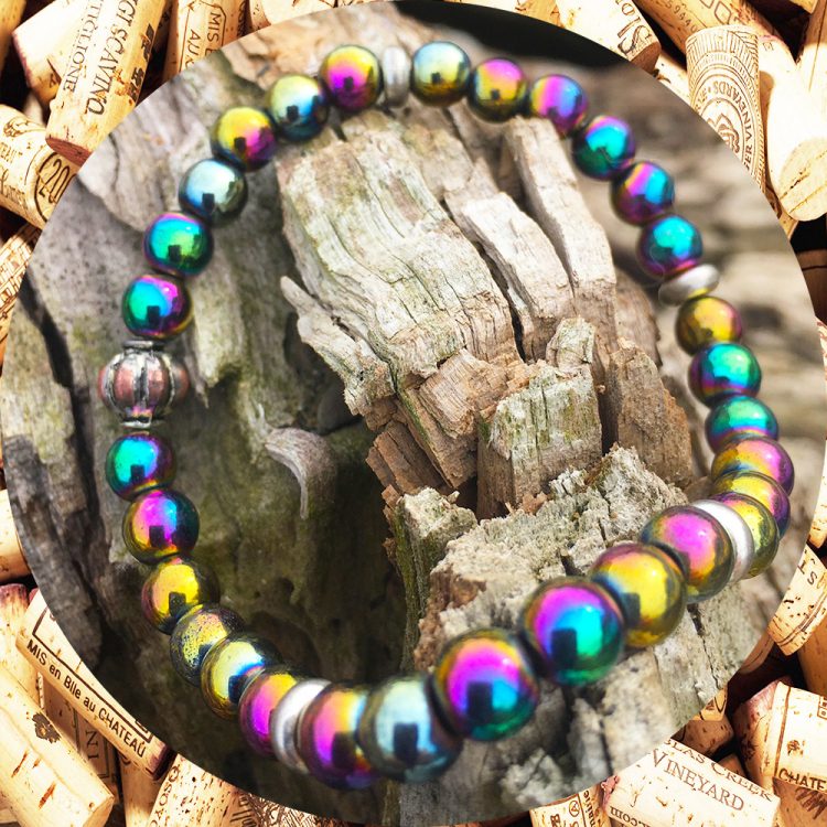 Rainbow Hematite Bracelet Kimi Designs