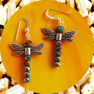 Rainbow Dragonfly Earrings by Kimi Designs