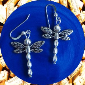 Silver Dragonfly Earrings by Kimi Designs